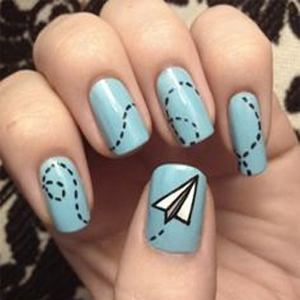 Unhas decoradas azuis