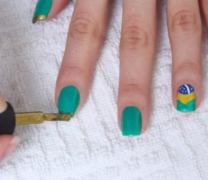 Como fazer unha decorada brasil tutorial completo