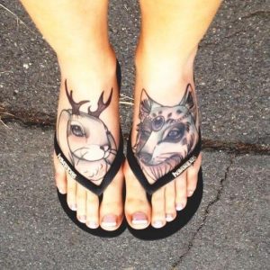 tatuagem no pé new school