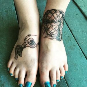 tatuagem no pé old school