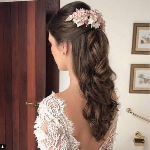 Penteado de Casamento meio solto