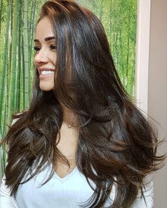 Cabelo repicado longo