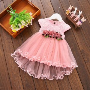 vestido rosa de batizado