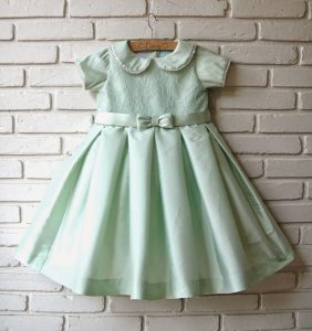 vestido verde de batizado