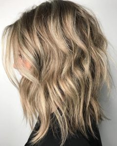 long bob cabelo ondulado