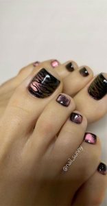 Animal print unhas dos pés (Pinterest)