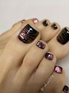 Animal print unhas dos pés (Pinterest)