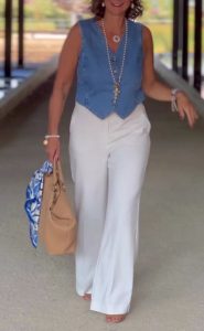 Calça pantalona com lenço (Pinterest)