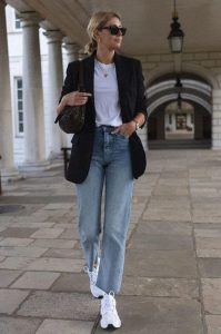 blazer with sneaker