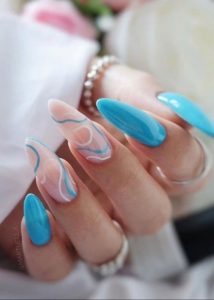 azul claro com ondas