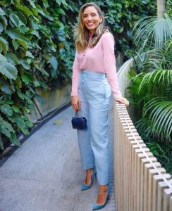 Calça de Alfaiataria Azul Celeste (Pinterest)