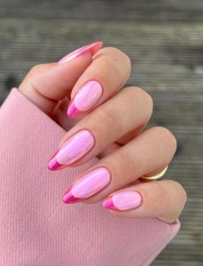 Francesinha com base rosa e ponta pink