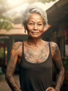 idosa com tatto (pinterest)