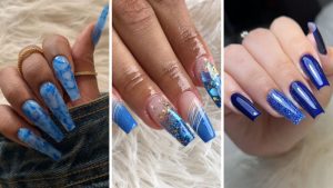12 ideias de unhas azuis que prometem conquistar seu coração