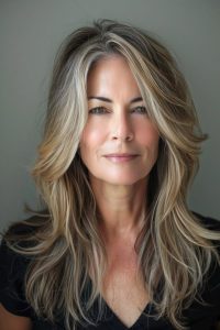 Penteado Longo com Ondas Suaves