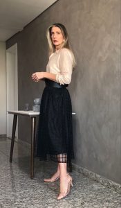 Saia midi renda (Pinterest)