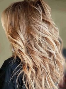 corte repicado longo em cabelo loiro