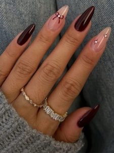 unhas de laço sofisticadas