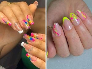 Cores e formatos de unhas decoradas para o carnaval 2025