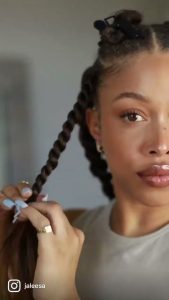 Finalização Twist cabelo com cahos