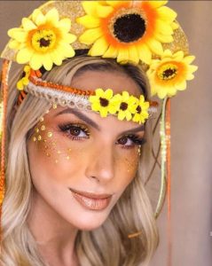 Acessórios de cabelo Festa Junina Tiara de girassóis