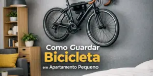 Decoração funcional: bicicleta na parede em apartamento moderno